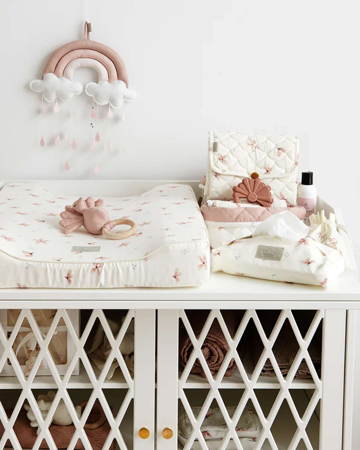 Oppbevaringskurv 2pk – Reversibel Quilt – Økologisk