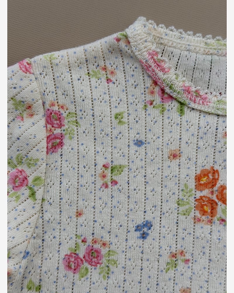 Body Kortermet - 100% Øko Bomull, Pointelle | Minnie Short Sleeve Body