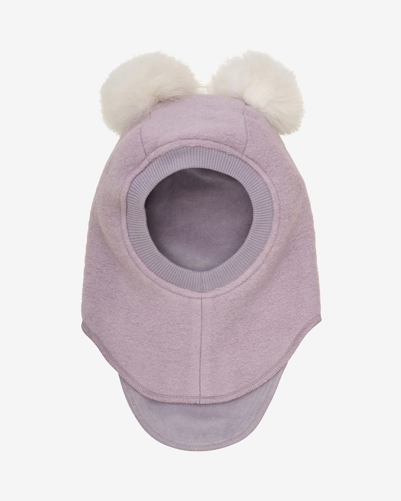 Balaclava Ull 2-Lags - Børstet Ullfleece | Alpaca Pompoms