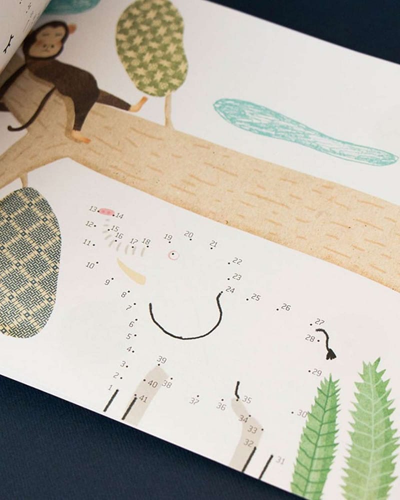 Aktivitetsbok Barn - Strek fra Tall til Tall, 50stk oppgaver | art&dots
