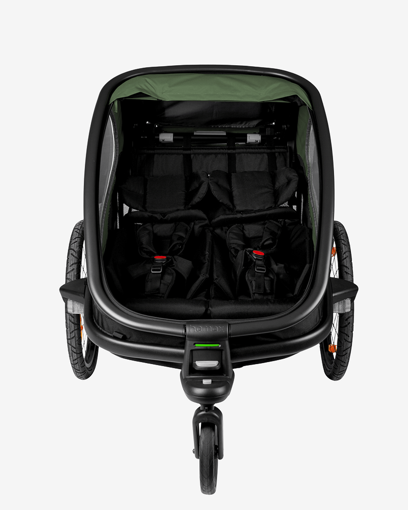 Hamax Outback Sykkelvogn & Barnevogn, 2-Seter | Double Bicycle Trailer