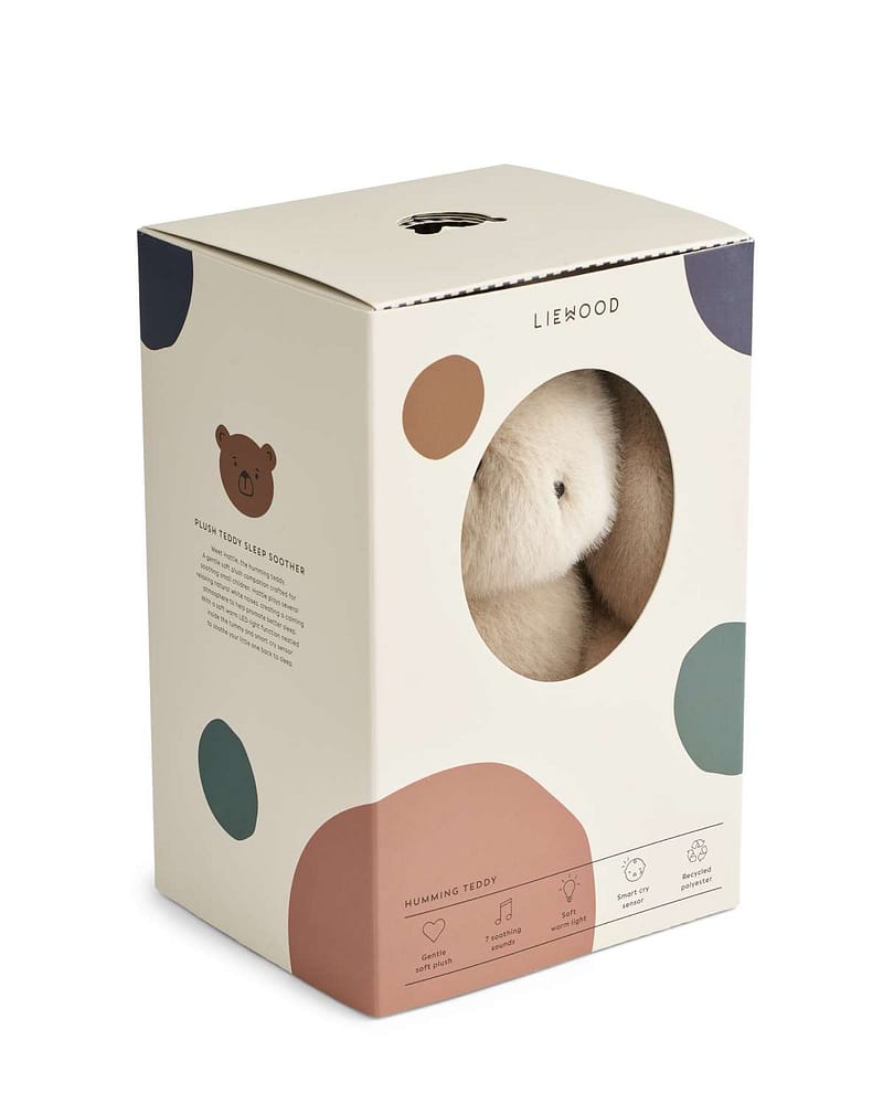 Bamse m/ Lyd og Nattlampe | Hattie Humming Teddy