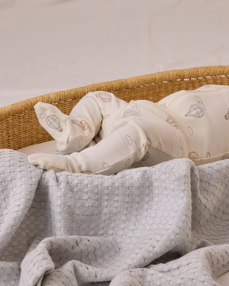 Pysj m/Føtter & to-veis Glidelås - Øko Bomull | Zip Longsleeve Sleeper Fottie