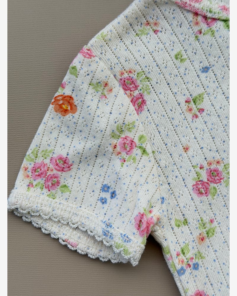 Body Kortermet - 100% Øko Bomull, Pointelle | Minnie Short Sleeve Body