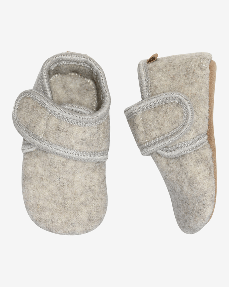 Ulltøfler Barn - 100% Ull, Skinnsåle med Godt Grep | Classic Wool Slippers