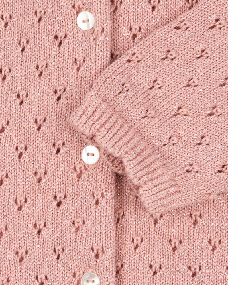Cardigan Strikket m/ Glitter - Øko Bomull | Hannah Cardigan