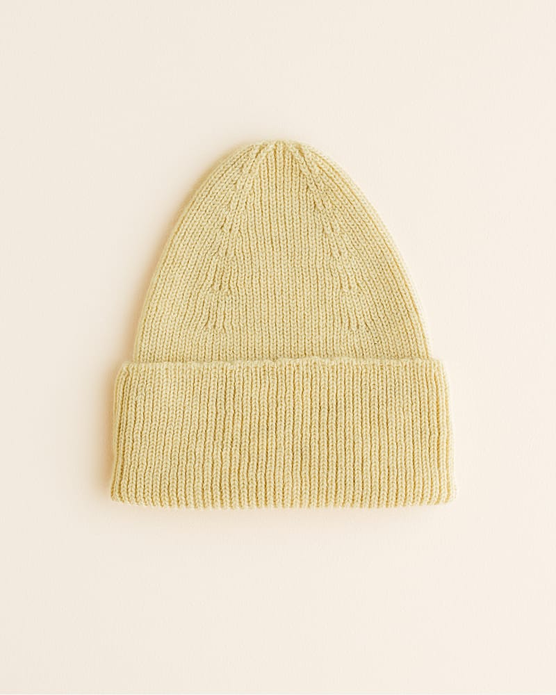 Ull Beanie barn - 100% Merino, Ubehandlet - Rib Lue Fonzie