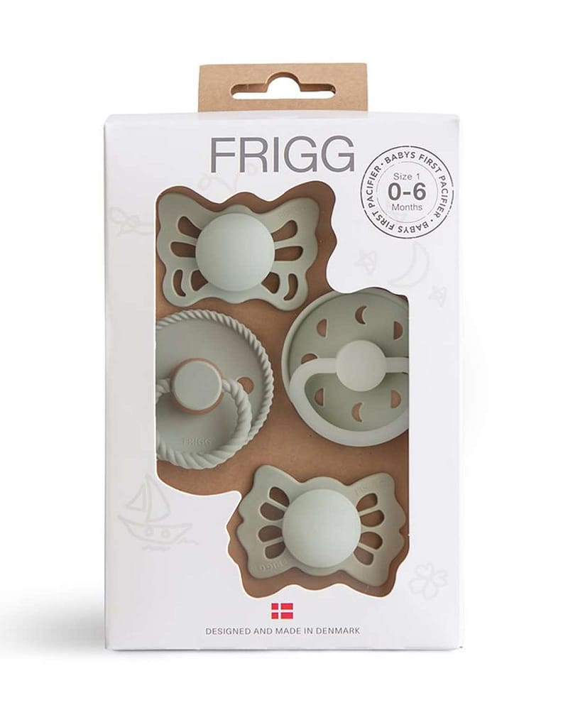 FRIGG smokker Try it Collection 4pk | ​​Baby's First Pacifier | 0-6 mnd