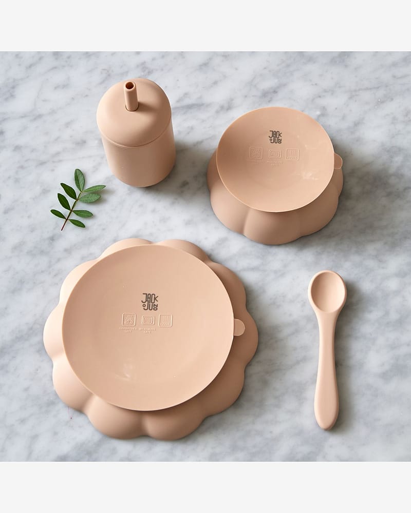 Spisesett Baby 4pk - 100% Silikon | Little Poppy Dining Set