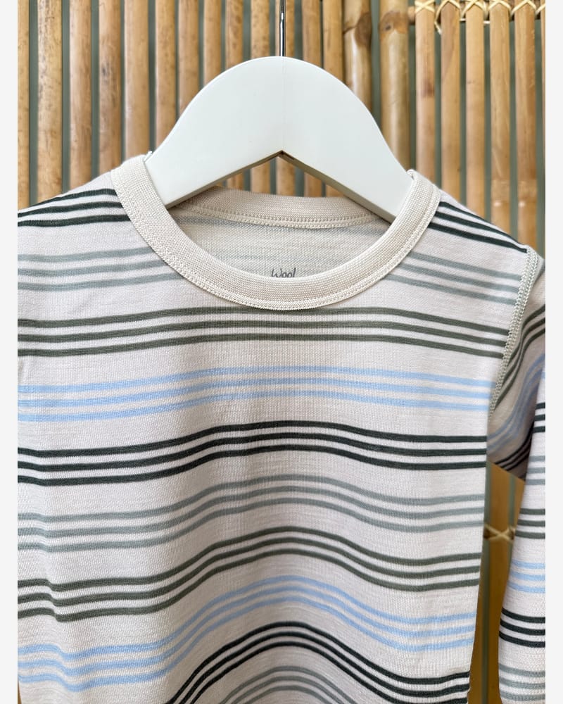 Trøye Langermet - Ull/Bambusviskose | Abba 3 Stripes