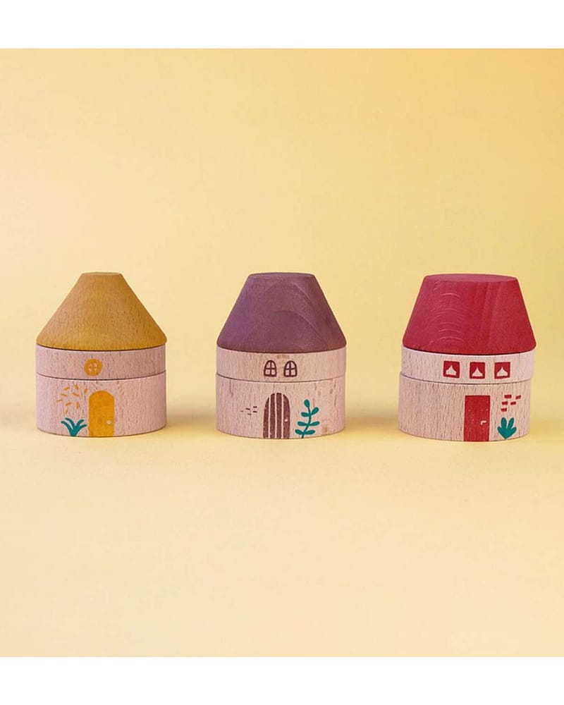 Treklosser "De tre Små Grisene" - Stableleke og Byggesett Barn 2år+ | My Three Little Pigs