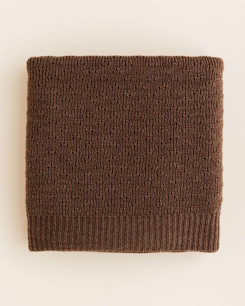 Babyteppe Ull, Tykt - 100% Merino, Ubehandlet | Dora, Mocha