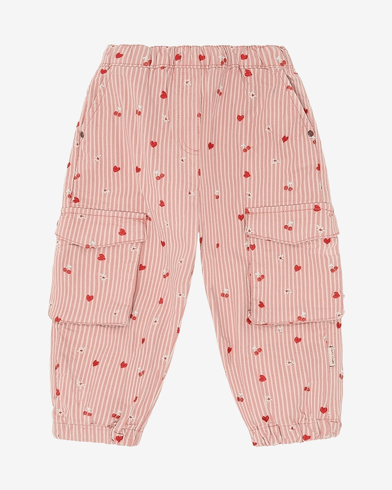 Bukse Barn m/ Broderte Detaljer - Bomull, Elastan | HCTammy Stripes