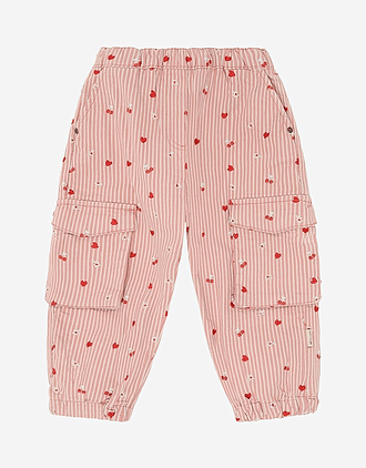 Bukse Barn m/ Broderte Detaljer - Bomull, Elastan | HCTammy Stripes