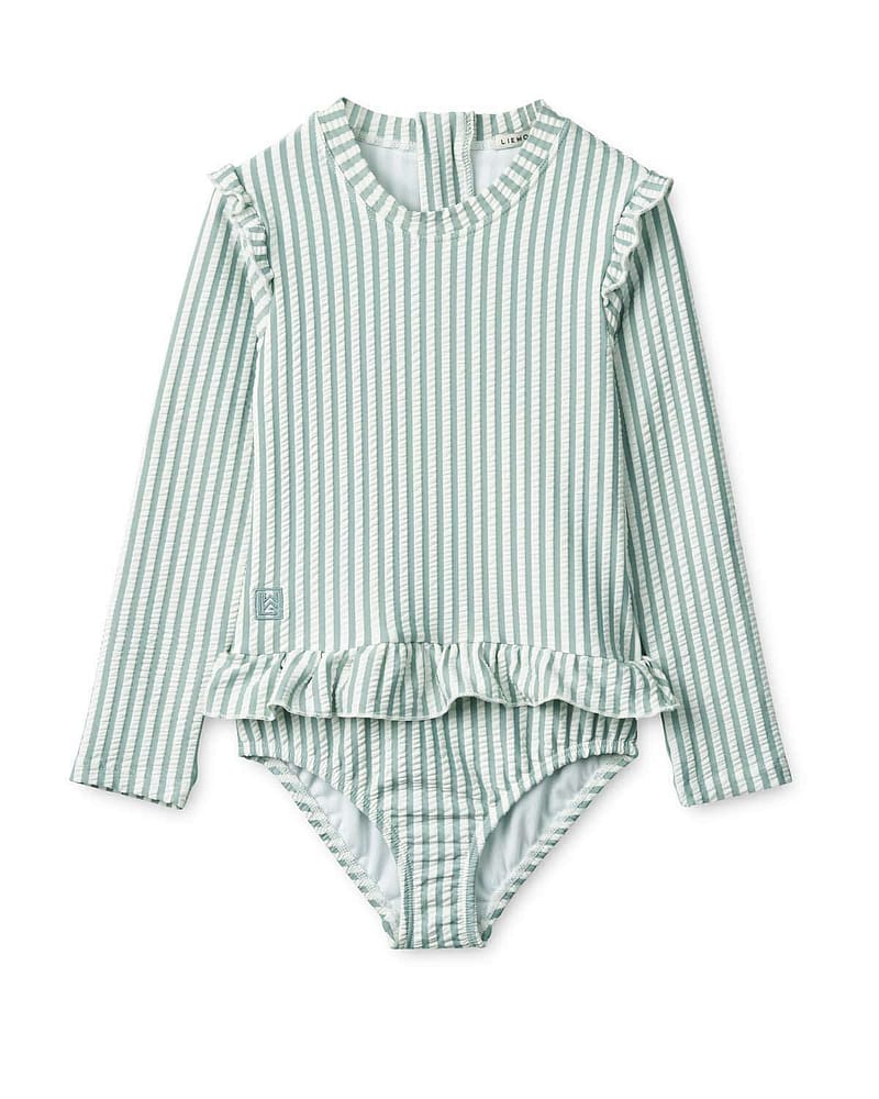 Badedrakt med Armer og Volanger - UV drakt UPF 40+ | Sille