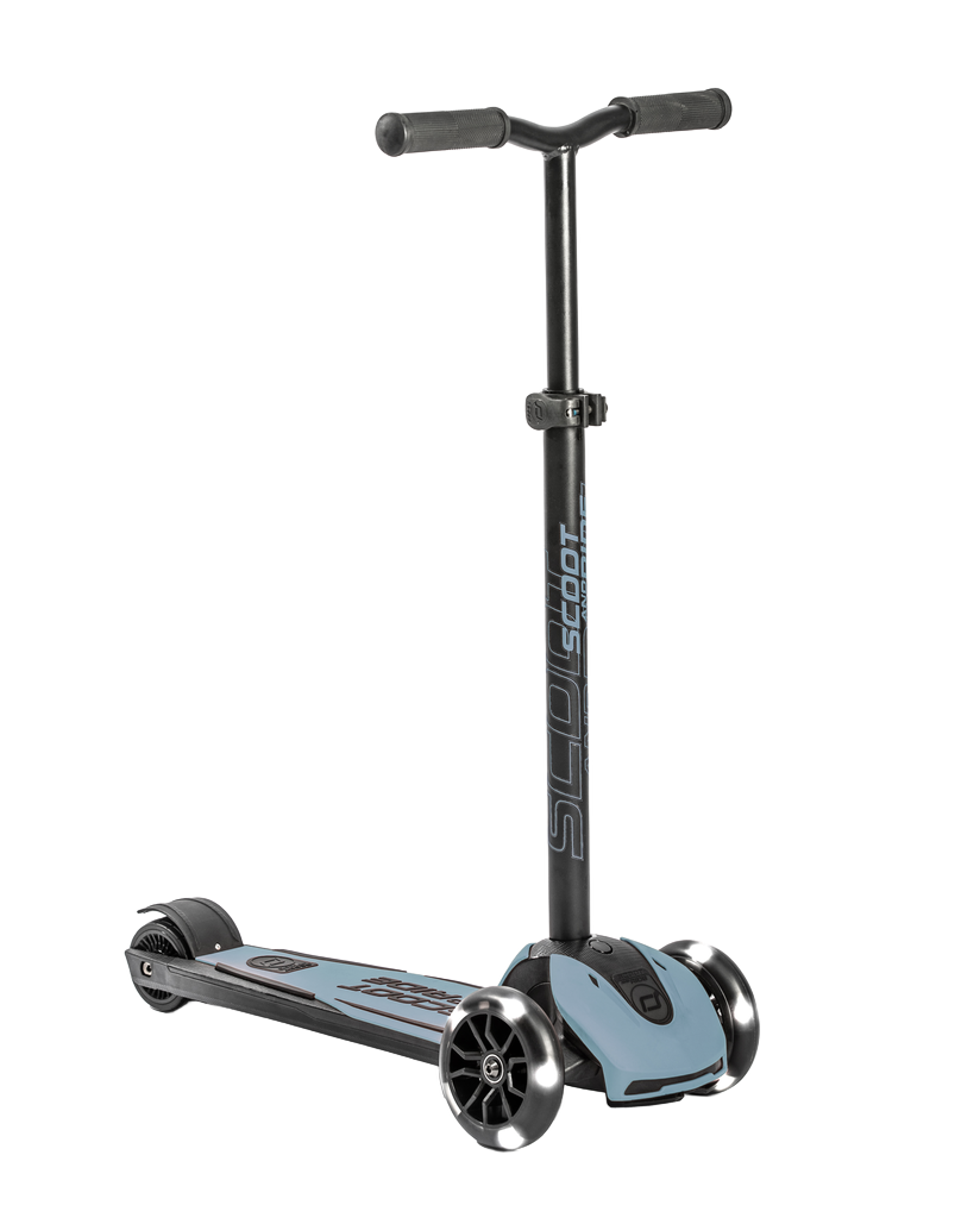 Scoot and Ride Highwaykick 5 Sparkesykkel – med LEDlys i hjul | Barn 5år+, Steel