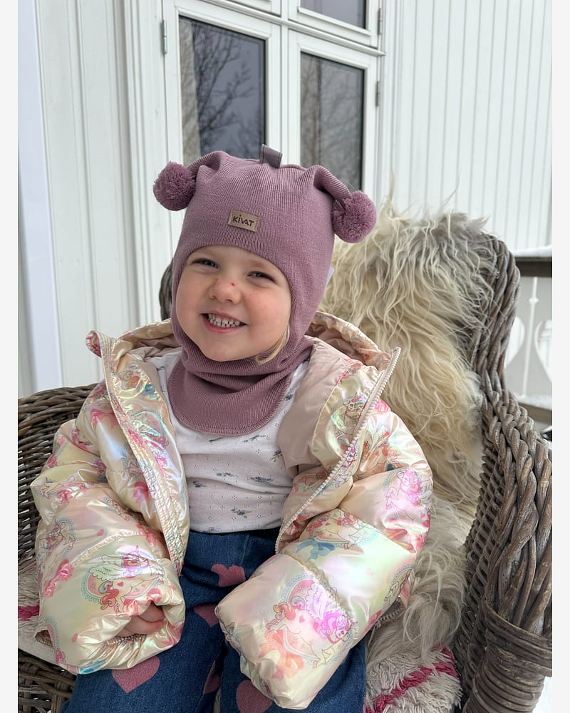 Balaclava Ull m/ Bomullsjersey fôr og Vindstopper | Ubehandlet Ull