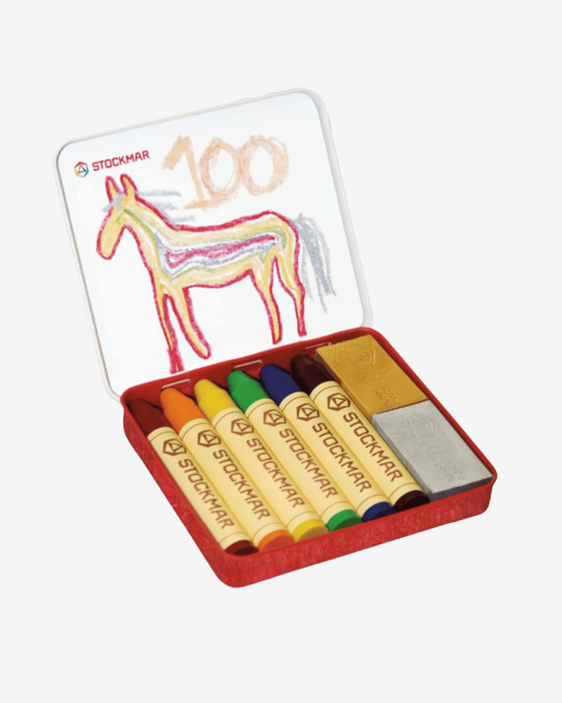Jubileumssett med 2 Fargeblokker og 6 Fargestifter - Rainbow Edition | Laget med Naturlig Bivoks