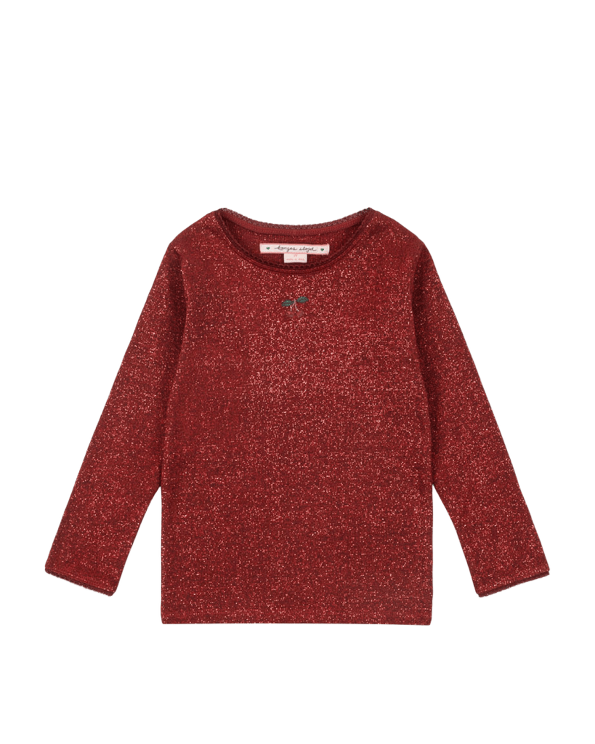 Trøye Barn m/ Glittertrå | Roli Blouse, Rød - Red Dahlia