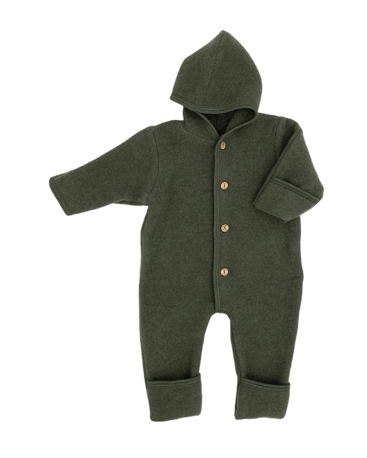 Ulldress i Ullfleece – Tykk, 100% Ubehandlet Ull | Hooded Overall