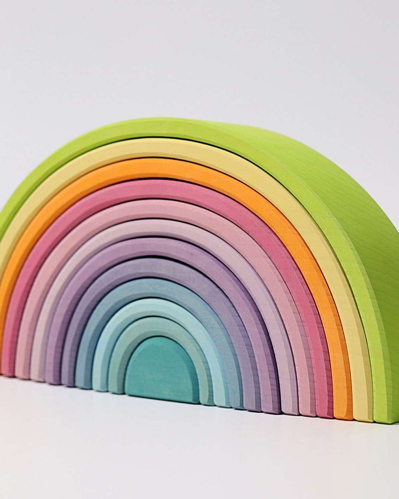 Regnbue Stor - Stableleke i Tre | Montessori Leker