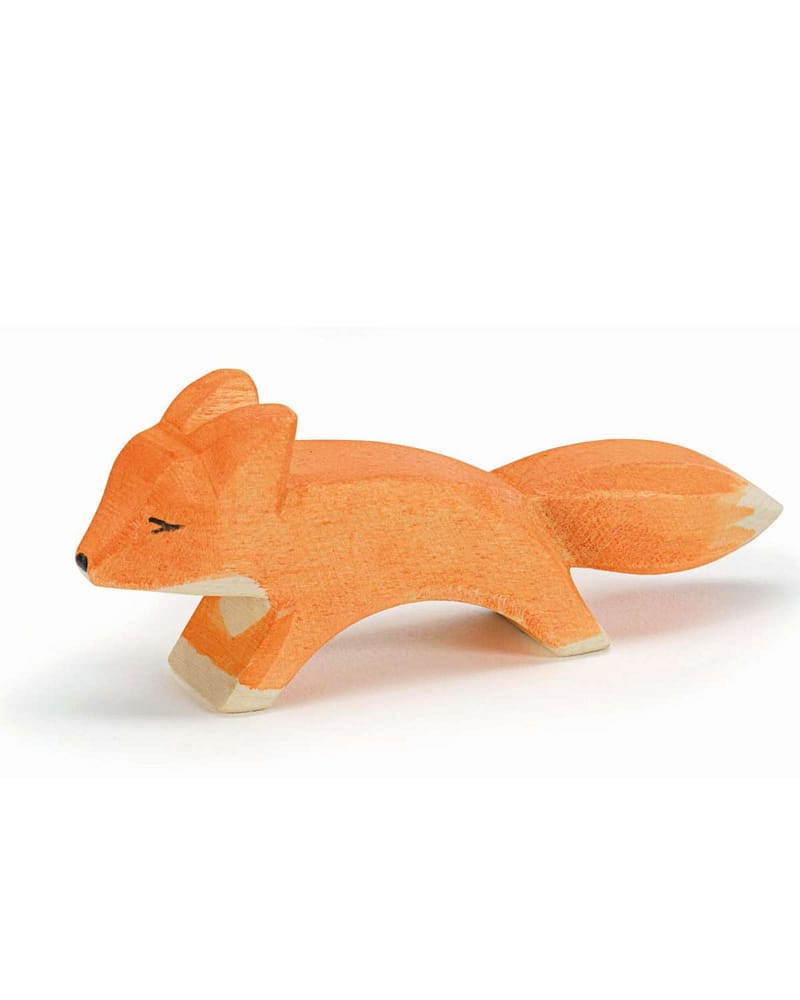 Rev Lekedyr - Håndlaget Trefigur | Dyrefigurer Skog