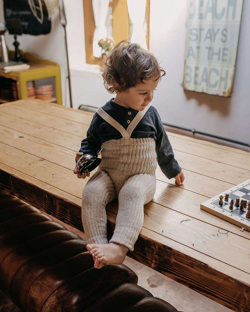 Strømpebukse Teddy Ribb - u/ fot, m/ seler | Granny Footless Tights