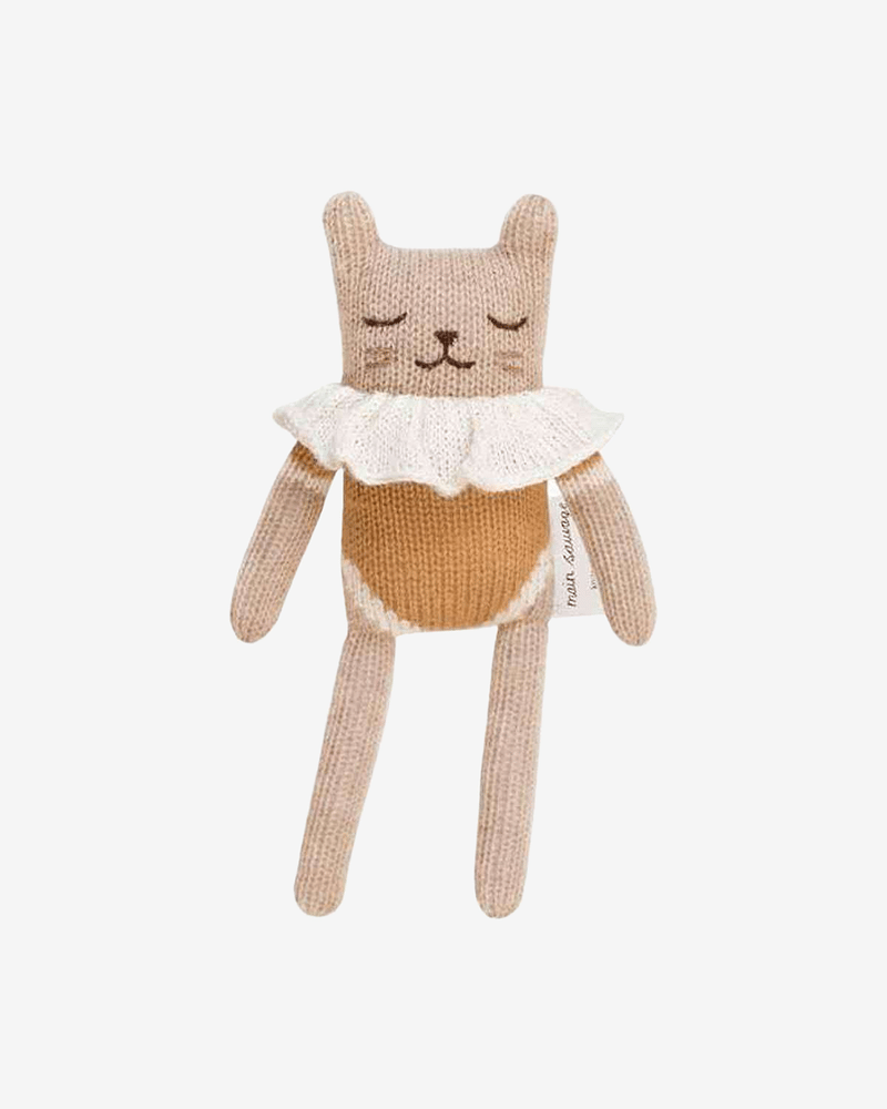 Kosebamse - Håndstrikket Alpakkaull - Unik Nyfødtbamse