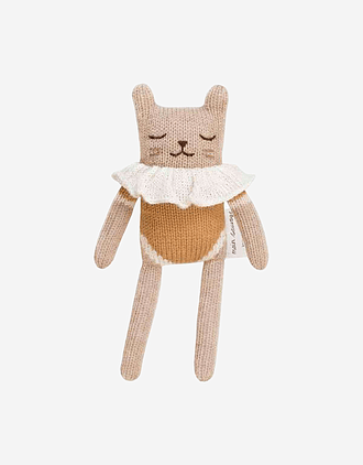 Kosebamse - Håndstrikket Alpakkaull - Unik Nyfødtbamse