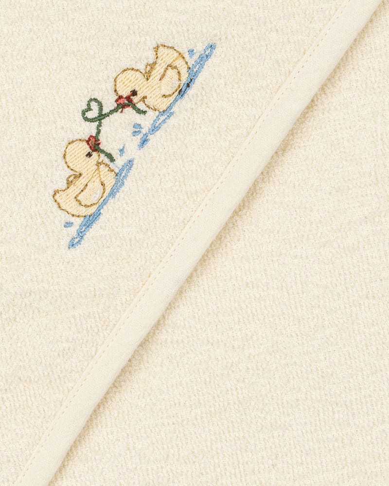 Badehåndkle Baby m/ Hette 75x75 cm - Øko Bomullsfrotté | Figo Baby Towel GOTS