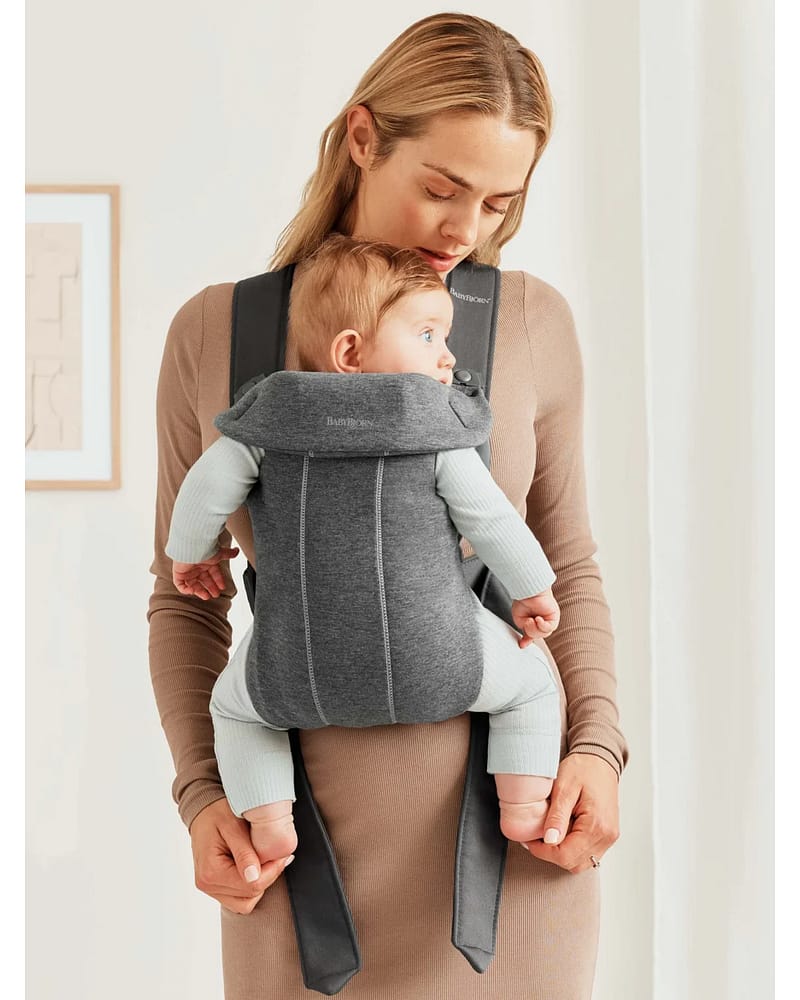 Mini Bæresele Nyfødt - Ekstra Nærhet - Baby Carrier 0-12m, Dark grey