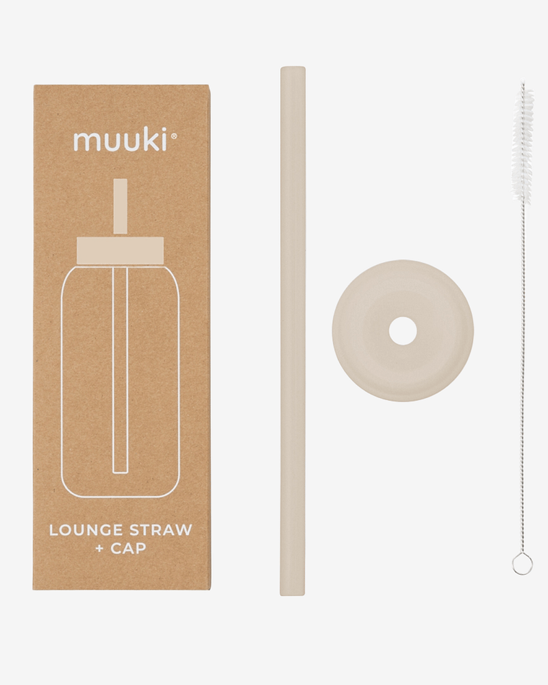 Flaskelokk m/ Sugerør til Muuki Daily Bottle - Lounge Straw + Cap