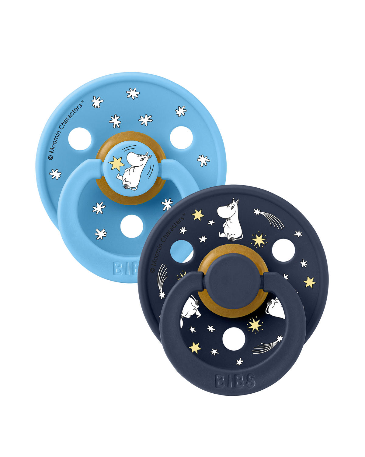 BIBS x Moomin Smokk Colour 2pk - Rund, Naturgummi
