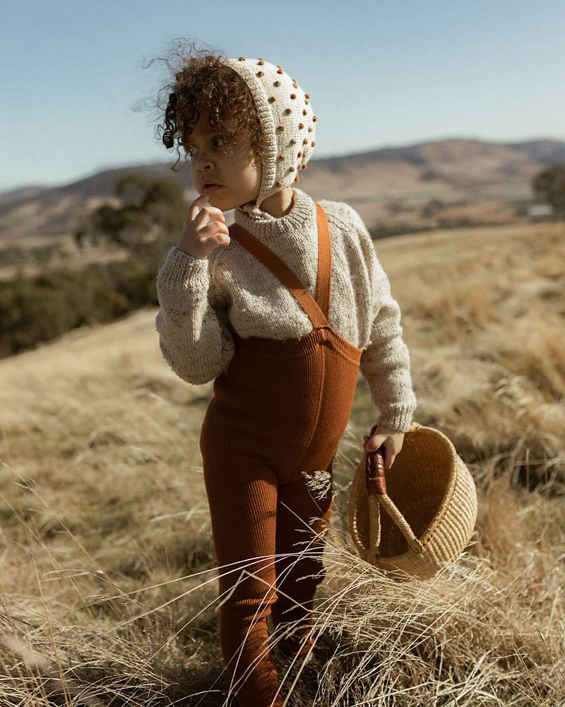 Ullstrømpebukse u/ føtter m/ sele | Wooly Footless Tights