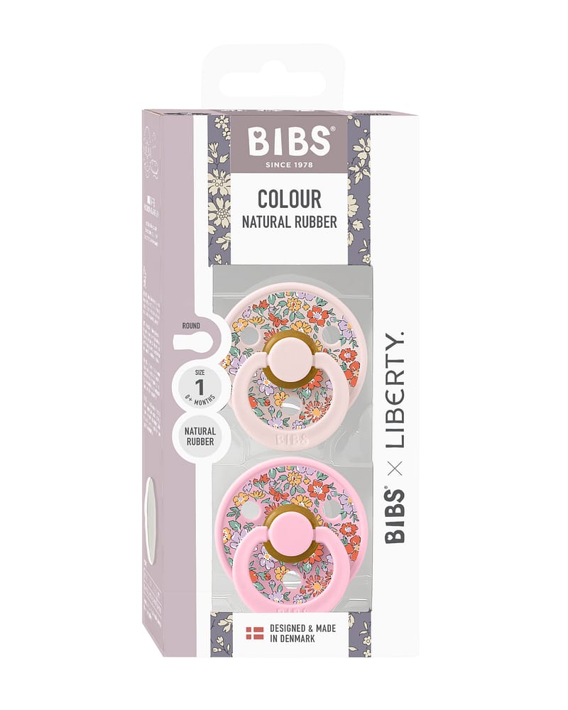 BIBS x Liberty Smokk 2pk, Round - Rund, Naturgummi