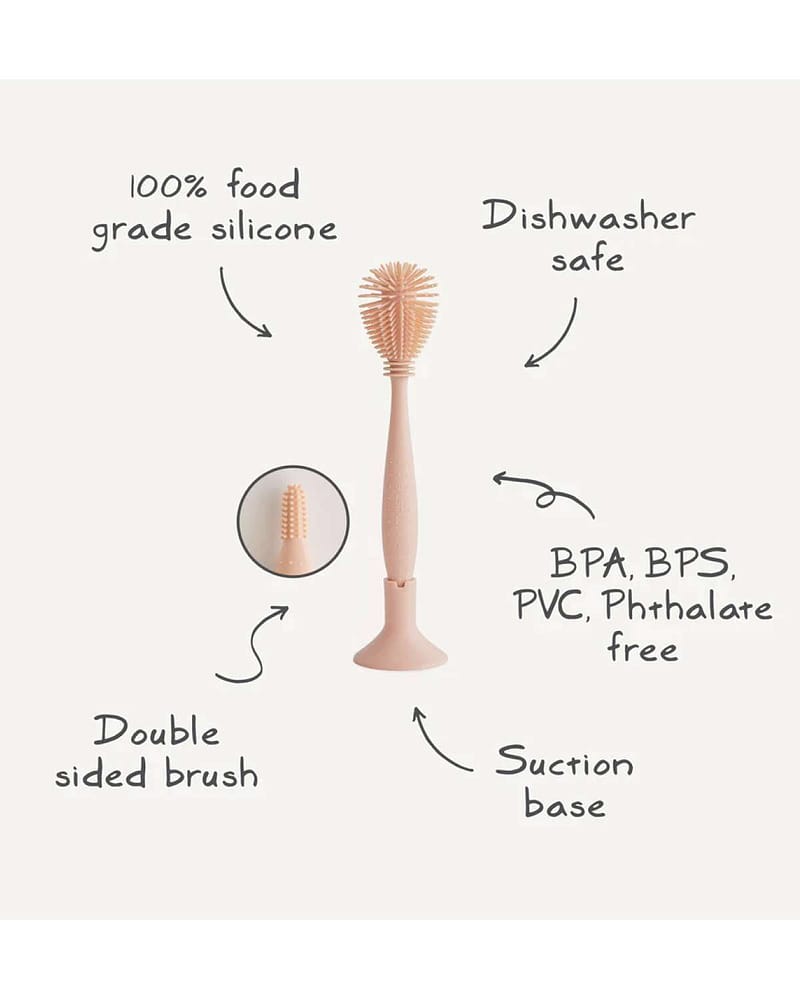 Flaskebørste i Silikon - 2i1 Børstehode | Baby Bottle Brush
