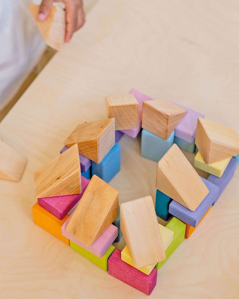 Byggesett "To-av-Hver" - 40 klosser - Bygge, pusle, sortere | Pastel Duo