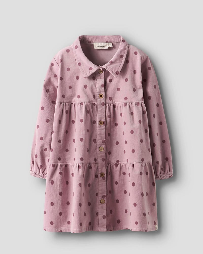 Kjole Barn M/ Volanger - Øko Cordfløyel | NMFSOMBA LOOSE CORD DRESS