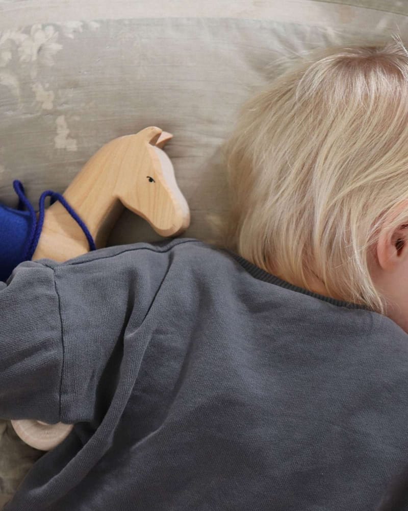 Draleke i Tre - Hest på hjul, 22 cm | Horse Holly