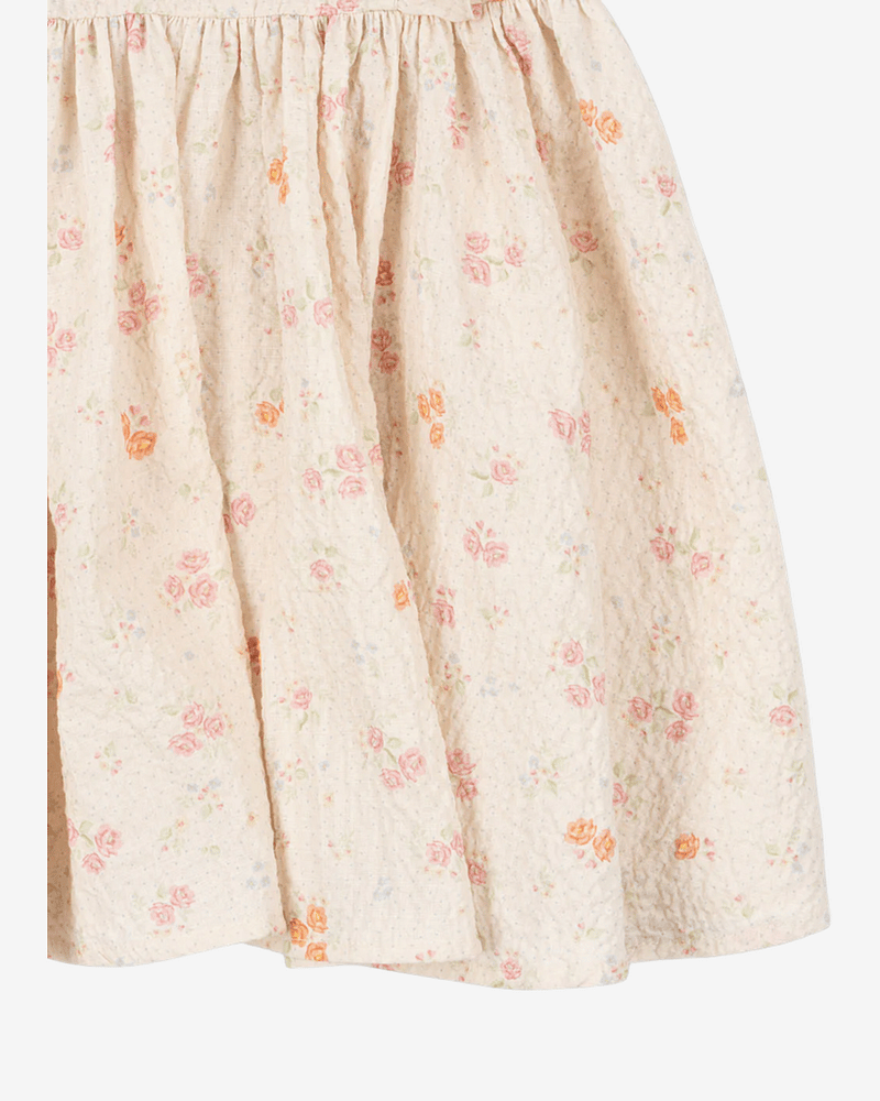 Kjole Barn M/ Volanger - Øko Bomull, Vevd Seersucker-Kvalitet | Elin Frill Dress