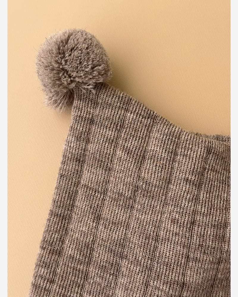 Knytelue Ull m/ Bomullsjersey fôr og Vindstopper | Ubehandlet Ull