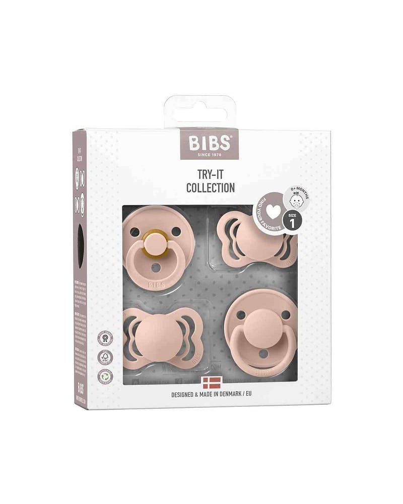 BIBS Try-it-Collection - Smokkepakke 4stk, Naturgummi | 0-6 mnd