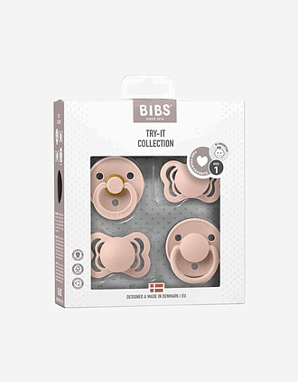 BIBS Try-it-Collection - Smokkepakke 4stk, Naturgummi | 0-6 mnd