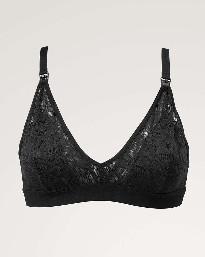 Amme BH Bralett m/ blonder - Lett+ Støtte | Lace Nursing Bra