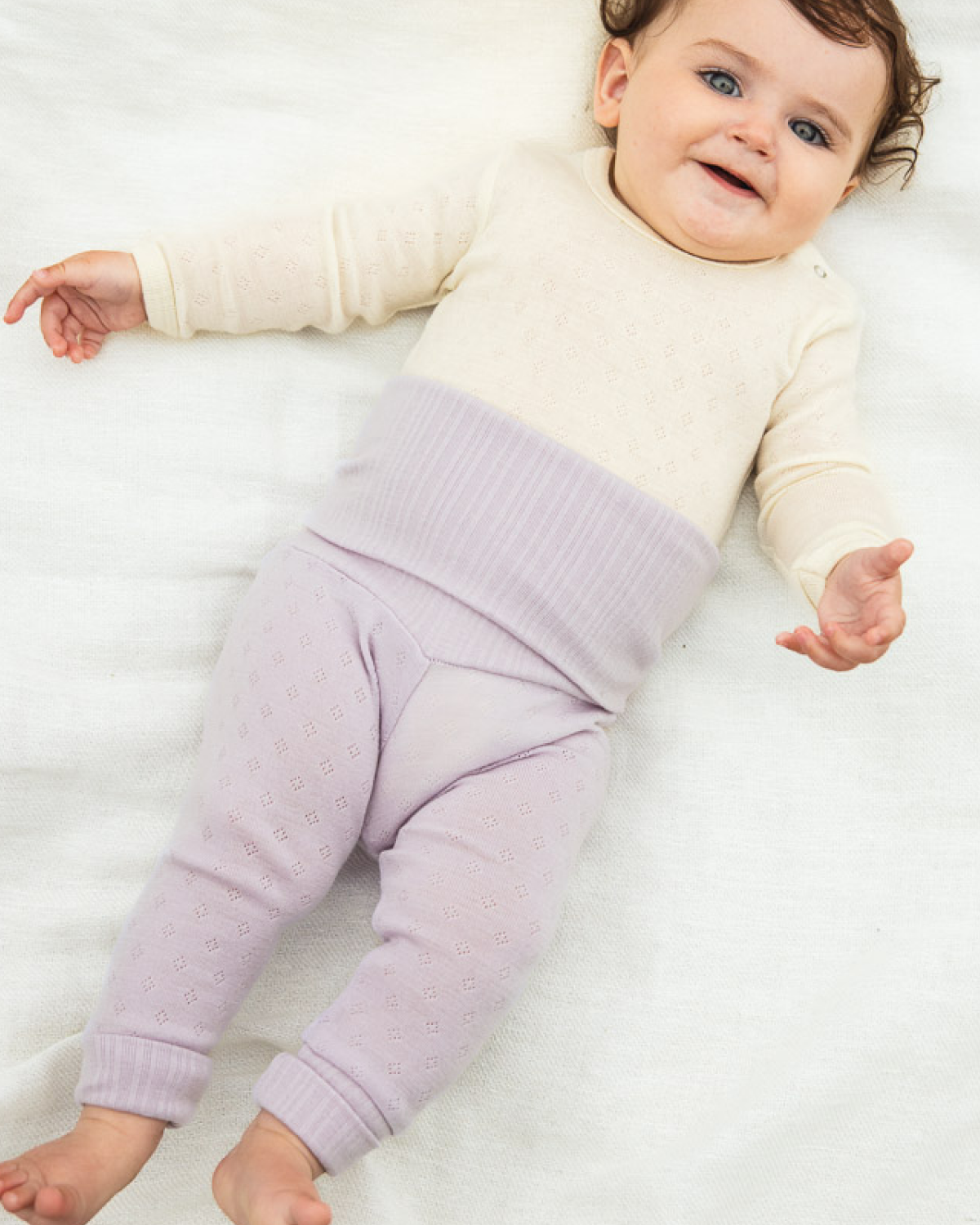 Ullbukse m/ dobbelt liv - 100% Merino, Pointelle | Ullongs