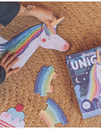 Puslespill "Gratulerer Enhjørning" - 10-i-5 Puslespill Barn 3år+ | Happy Birthday Unicorn