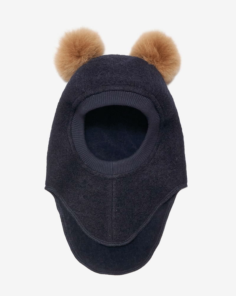 Balaclava Ull 2-Lags – Børstet Ullfleece | Alpaca Pompoms