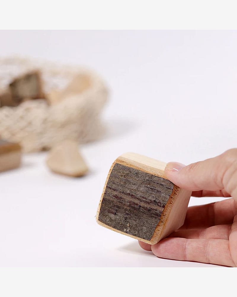 Treklosser med bark, Store 15stk - Barn 0år+ | Natural Blocks