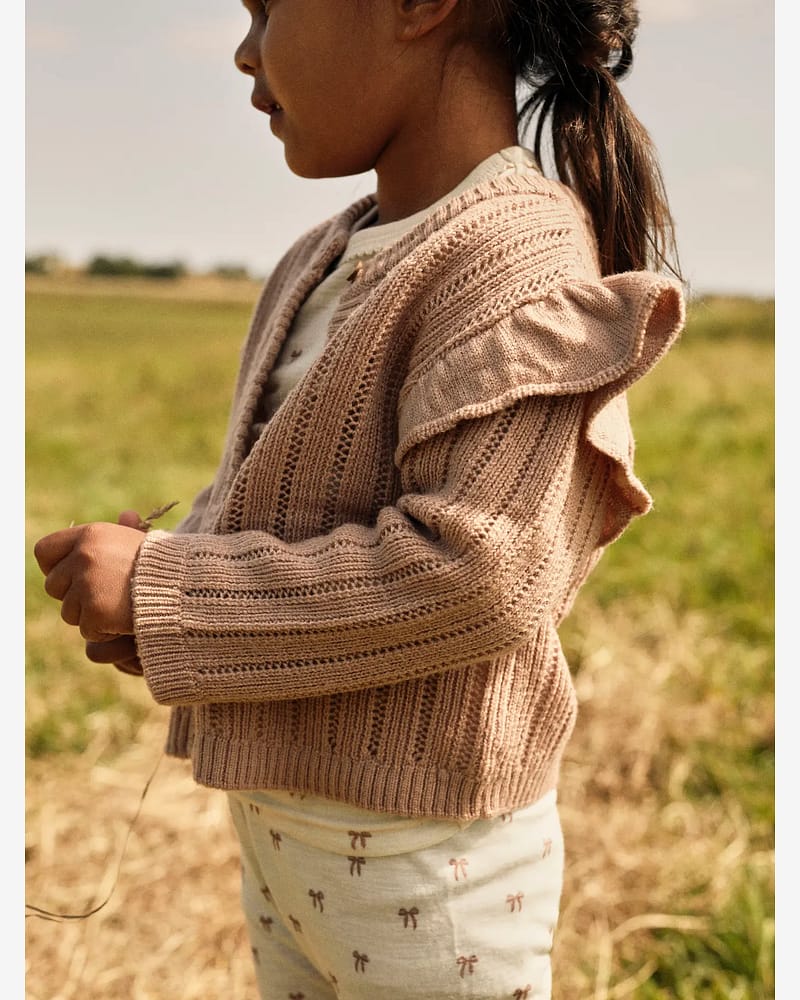 Cardigan i Ull Barn - Strikket