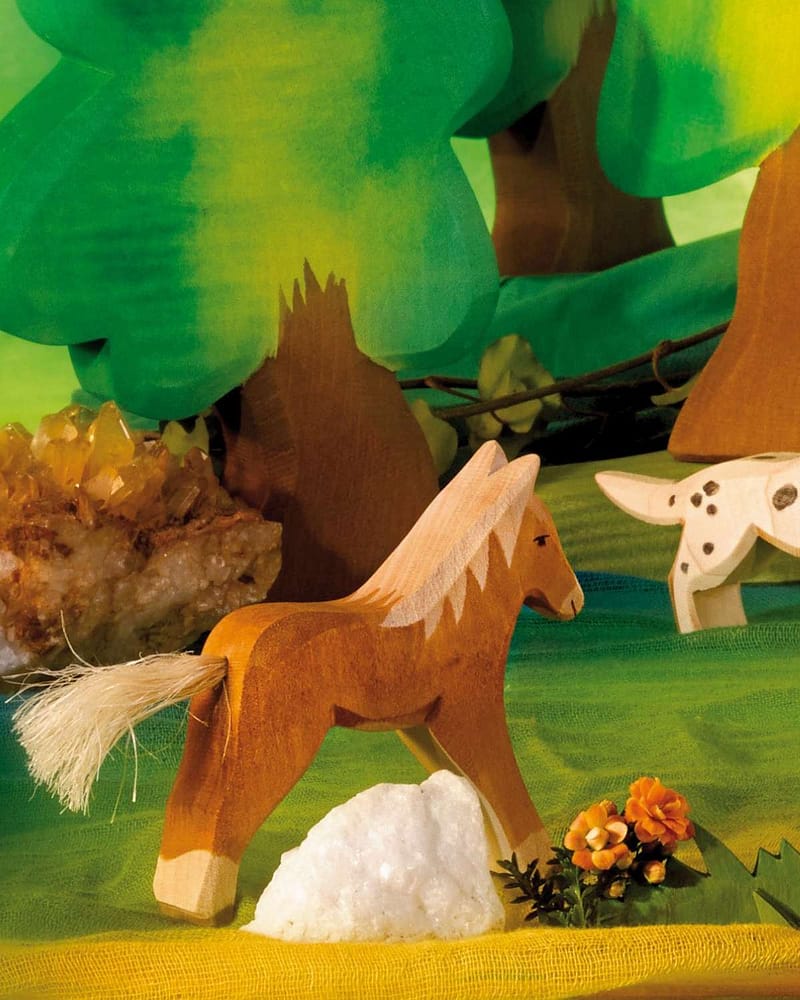 Hest Lekedyr - Håndlaget Trefigur | Dyrefigurer Bondegård og Skog
